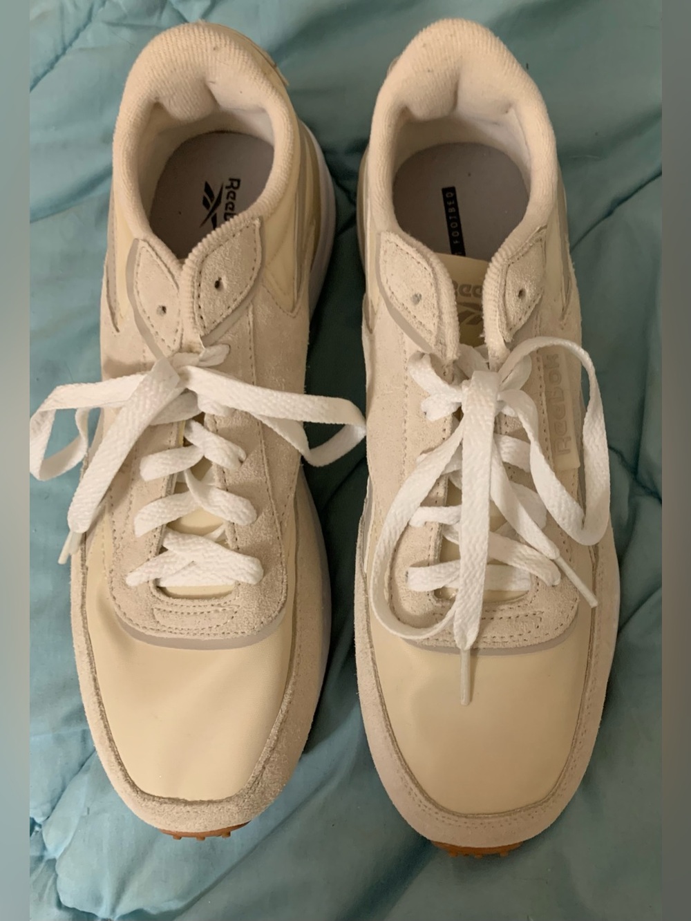Reebok Women’s Beige and White Athletic Sneakers